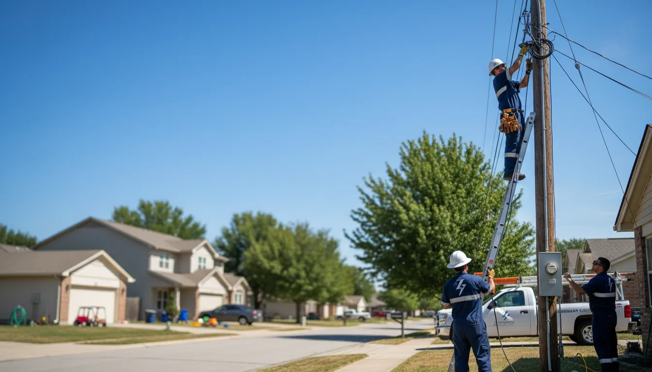 Residential electrician providing installation services in Hoffmeister, NY